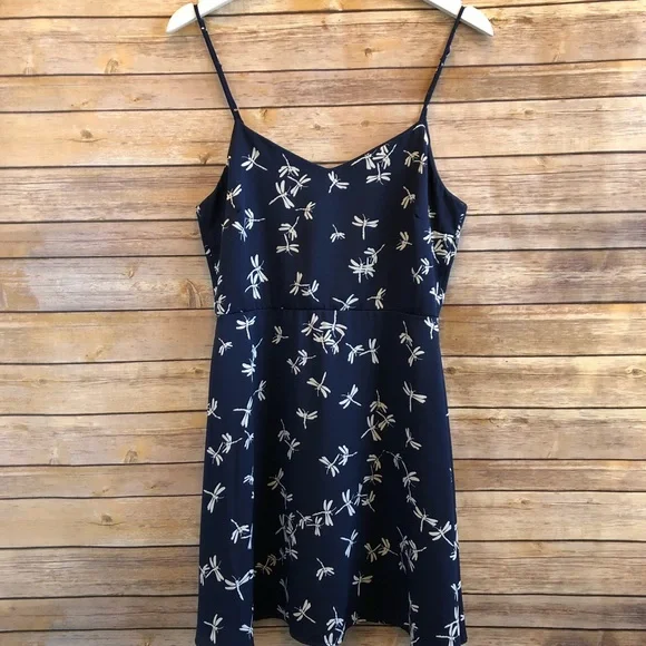 Everly | Dresses | Everly Navy Blue Dragonfly Spaghetti Strap Mini Dress  Size Medium | Poshmark